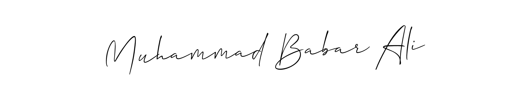 Also You can easily find your signature by using the search form. We will create Muhammad Babar Ali name handwritten signature images for you free of cost using Allison_Script sign style. Muhammad Babar Ali signature style 2 images and pictures png