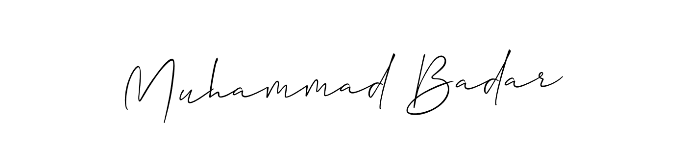 Design your own signature with our free online signature maker. With this signature software, you can create a handwritten (Allison_Script) signature for name Muhammad Badar. Muhammad Badar signature style 2 images and pictures png
