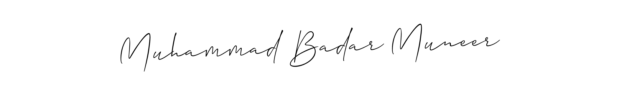 Allison_Script is a professional signature style that is perfect for those who want to add a touch of class to their signature. It is also a great choice for those who want to make their signature more unique. Get Muhammad Badar Muneer name to fancy signature for free. Muhammad Badar Muneer signature style 2 images and pictures png