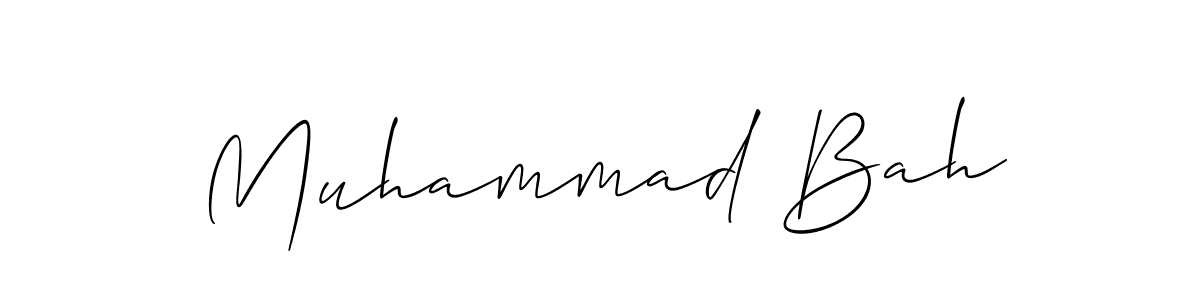 It looks lik you need a new signature style for name Muhammad Bah. Design unique handwritten (Allison_Script) signature with our free signature maker in just a few clicks. Muhammad Bah signature style 2 images and pictures png