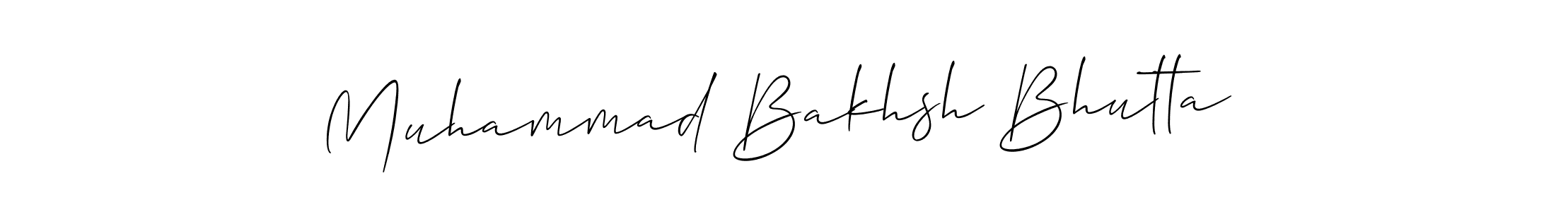 Also You can easily find your signature by using the search form. We will create Muhammad Bakhsh Bhutta name handwritten signature images for you free of cost using Allison_Script sign style. Muhammad Bakhsh Bhutta signature style 2 images and pictures png