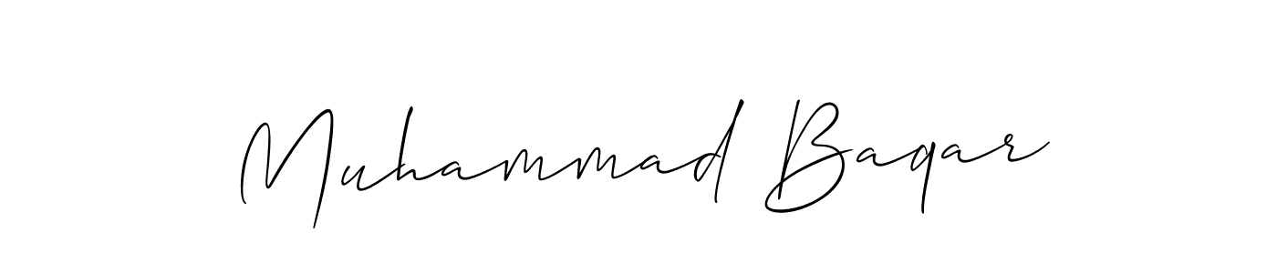 How to Draw Muhammad Baqar signature style? Allison_Script is a latest design signature styles for name Muhammad Baqar. Muhammad Baqar signature style 2 images and pictures png