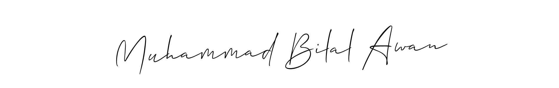 Use a signature maker to create a handwritten signature online. With this signature software, you can design (Allison_Script) your own signature for name Muhammad Bilal Awan. Muhammad Bilal Awan signature style 2 images and pictures png