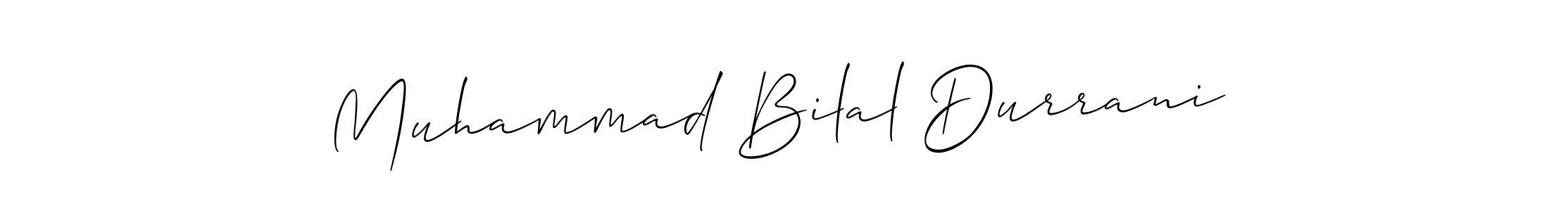 Also we have Muhammad Bilal Durrani name is the best signature style. Create professional handwritten signature collection using Allison_Script autograph style. Muhammad Bilal Durrani signature style 2 images and pictures png