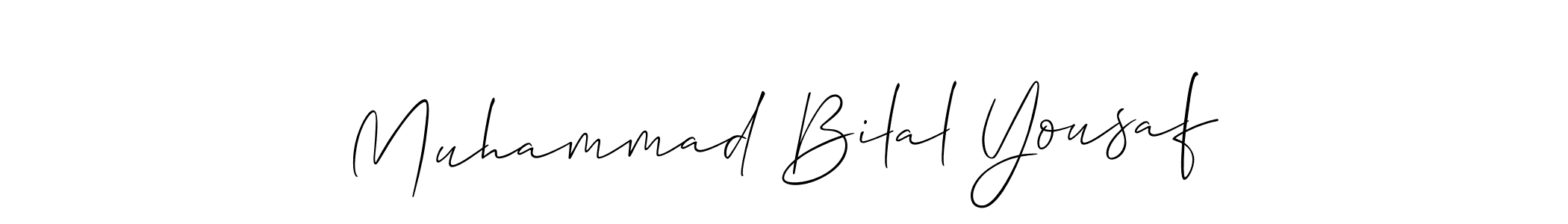 Create a beautiful signature design for name Muhammad Bilal Yousaf. With this signature (Allison_Script) fonts, you can make a handwritten signature for free. Muhammad Bilal Yousaf signature style 2 images and pictures png