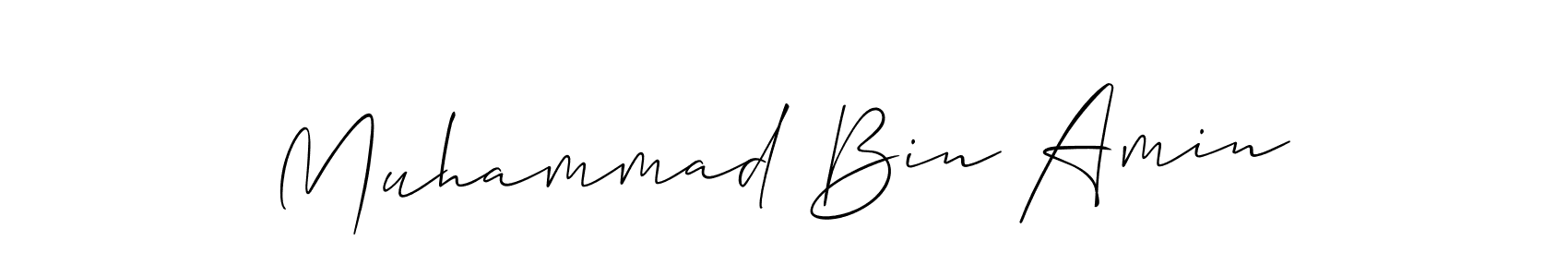 How to make Muhammad Bin Amin signature? Allison_Script is a professional autograph style. Create handwritten signature for Muhammad Bin Amin name. Muhammad Bin Amin signature style 2 images and pictures png