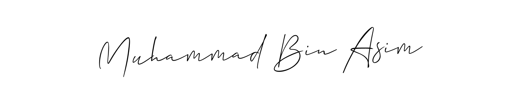 Similarly Allison_Script is the best handwritten signature design. Signature creator online .You can use it as an online autograph creator for name Muhammad Bin Asim. Muhammad Bin Asim signature style 2 images and pictures png