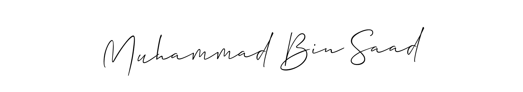 Design your own signature with our free online signature maker. With this signature software, you can create a handwritten (Allison_Script) signature for name Muhammad Bin Saad. Muhammad Bin Saad signature style 2 images and pictures png