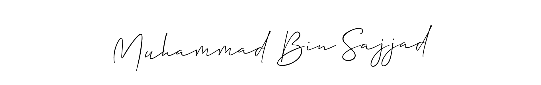 Create a beautiful signature design for name Muhammad Bin Sajjad. With this signature (Allison_Script) fonts, you can make a handwritten signature for free. Muhammad Bin Sajjad signature style 2 images and pictures png