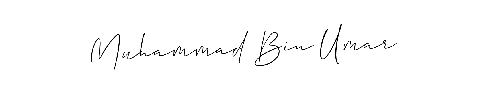 Also You can easily find your signature by using the search form. We will create Muhammad Bin Umar name handwritten signature images for you free of cost using Allison_Script sign style. Muhammad Bin Umar signature style 2 images and pictures png