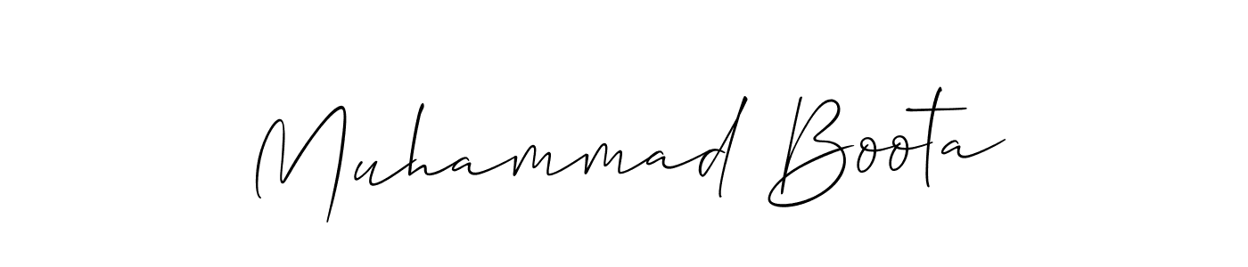 How to make Muhammad Boota name signature. Use Allison_Script style for creating short signs online. This is the latest handwritten sign. Muhammad Boota signature style 2 images and pictures png
