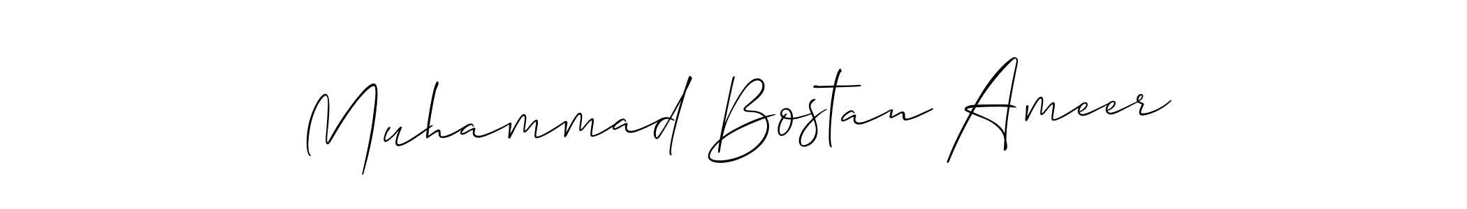 Muhammad Bostan Ameer stylish signature style. Best Handwritten Sign (Allison_Script) for my name. Handwritten Signature Collection Ideas for my name Muhammad Bostan Ameer. Muhammad Bostan Ameer signature style 2 images and pictures png