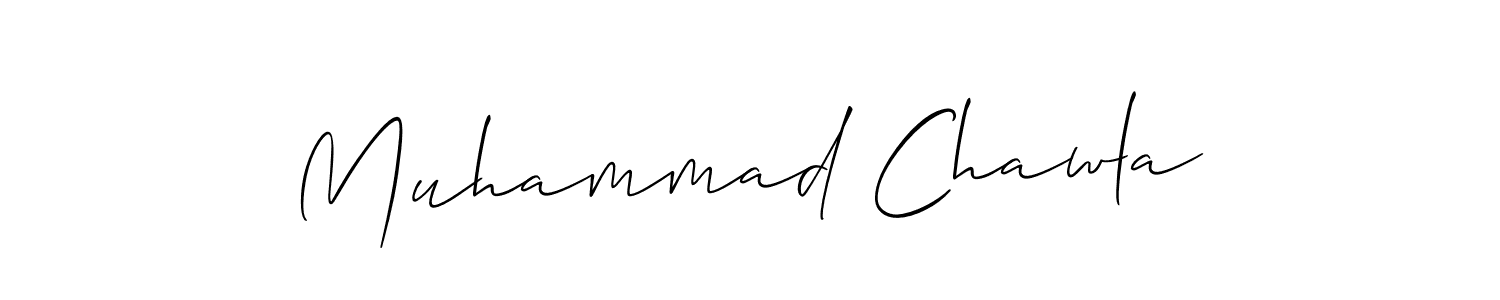 Use a signature maker to create a handwritten signature online. With this signature software, you can design (Allison_Script) your own signature for name Muhammad Chawla. Muhammad Chawla signature style 2 images and pictures png