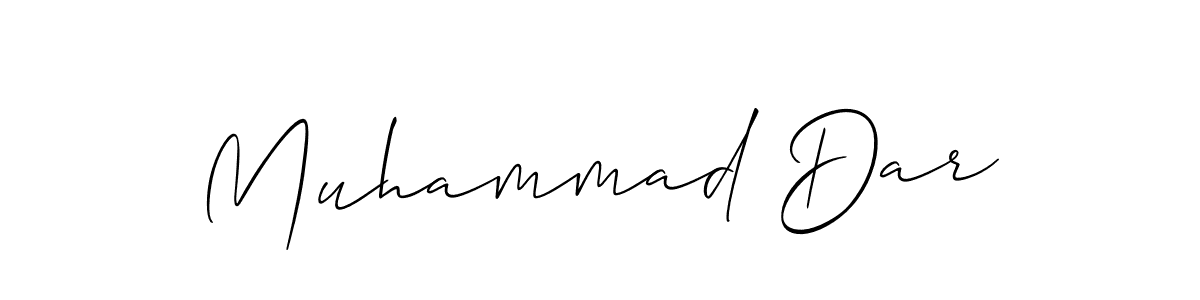 Also we have Muhammad Dar name is the best signature style. Create professional handwritten signature collection using Allison_Script autograph style. Muhammad Dar signature style 2 images and pictures png