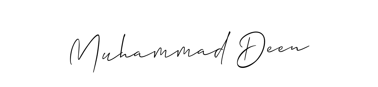 It looks lik you need a new signature style for name Muhammad Deen. Design unique handwritten (Allison_Script) signature with our free signature maker in just a few clicks. Muhammad Deen signature style 2 images and pictures png