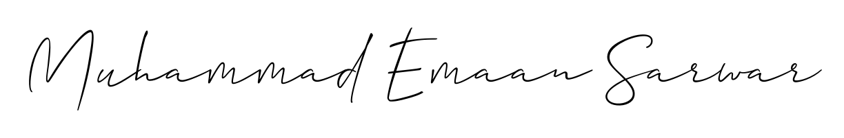 You should practise on your own different ways (Allison_Script) to write your name (Muhammad Emaan Sarwar) in signature. Don't let someone else do it for you. Muhammad Emaan Sarwar signature style 2 images and pictures png