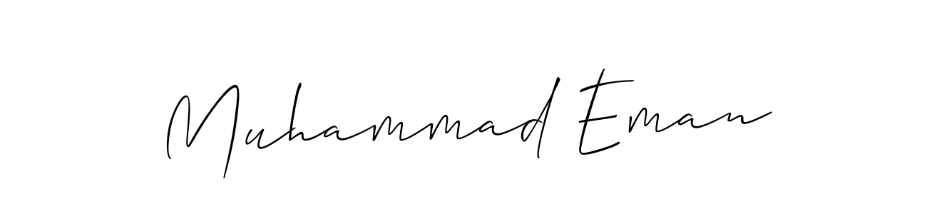 Similarly Allison_Script is the best handwritten signature design. Signature creator online .You can use it as an online autograph creator for name Muhammad Eman. Muhammad Eman signature style 2 images and pictures png