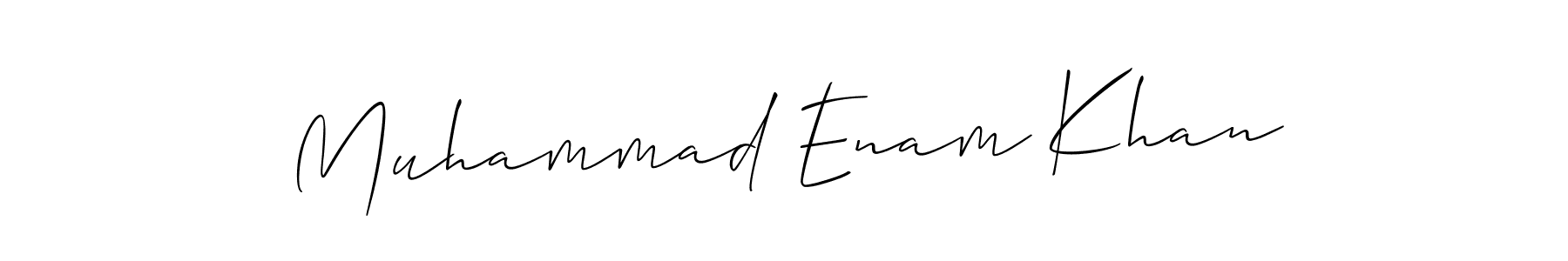 Make a beautiful signature design for name Muhammad Enam Khan. With this signature (Allison_Script) style, you can create a handwritten signature for free. Muhammad Enam Khan signature style 2 images and pictures png