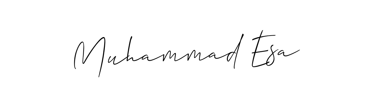 Create a beautiful signature design for name Muhammad Esa. With this signature (Allison_Script) fonts, you can make a handwritten signature for free. Muhammad Esa signature style 2 images and pictures png