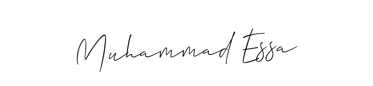You should practise on your own different ways (Allison_Script) to write your name (Muhammad Essa) in signature. don't let someone else do it for you. Muhammad Essa signature style 2 images and pictures png