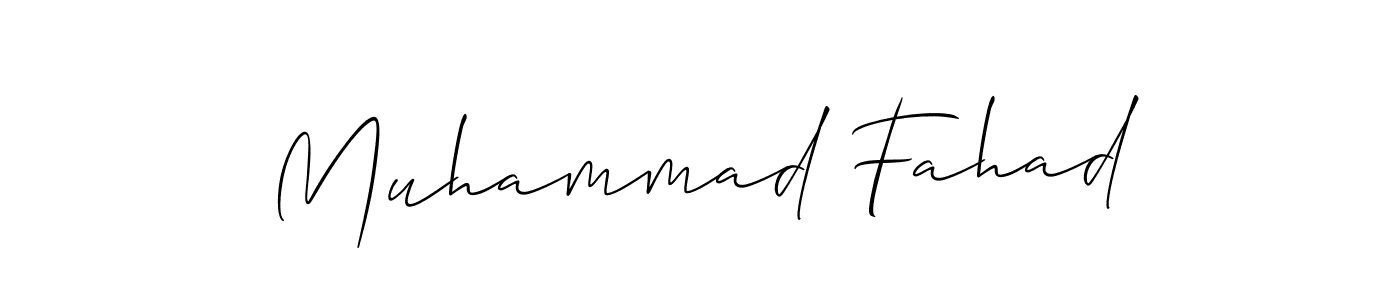 It looks lik you need a new signature style for name Muhammad Fahad. Design unique handwritten (Allison_Script) signature with our free signature maker in just a few clicks. Muhammad Fahad signature style 2 images and pictures png