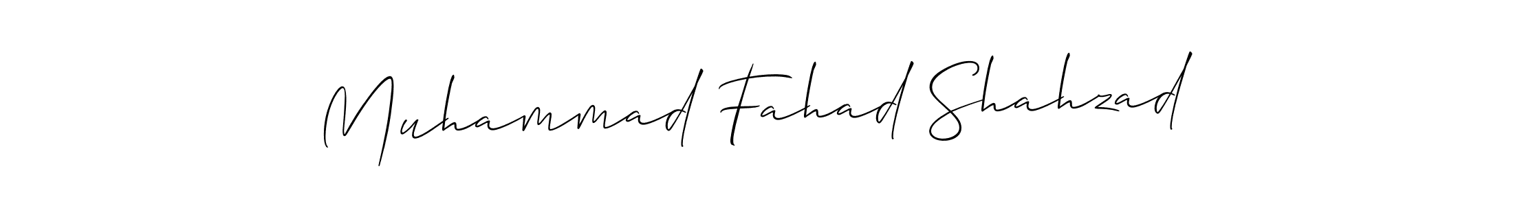 Muhammad Fahad Shahzad stylish signature style. Best Handwritten Sign (Allison_Script) for my name. Handwritten Signature Collection Ideas for my name Muhammad Fahad Shahzad. Muhammad Fahad Shahzad signature style 2 images and pictures png