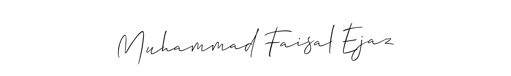 Also we have Muhammad Faisal Ejaz name is the best signature style. Create professional handwritten signature collection using Allison_Script autograph style. Muhammad Faisal Ejaz signature style 2 images and pictures png