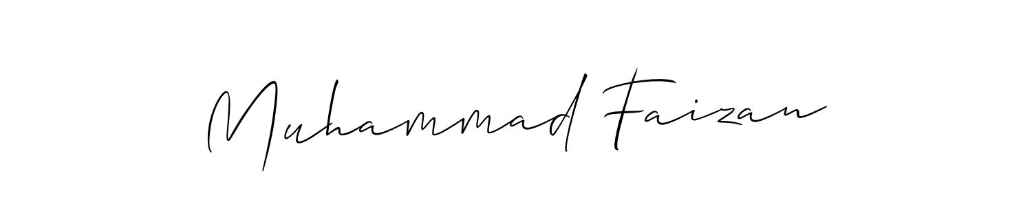 Also we have Muhammad Faizan name is the best signature style. Create professional handwritten signature collection using Allison_Script autograph style. Muhammad Faizan signature style 2 images and pictures png