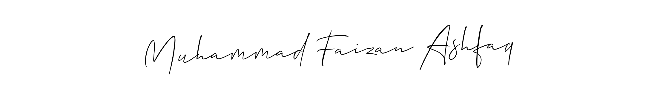 You should practise on your own different ways (Allison_Script) to write your name (Muhammad Faizan Ashfaq) in signature. don't let someone else do it for you. Muhammad Faizan Ashfaq signature style 2 images and pictures png