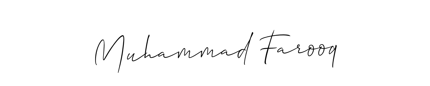 How to make Muhammad Farooq signature? Allison_Script is a professional autograph style. Create handwritten signature for Muhammad Farooq name. Muhammad Farooq signature style 2 images and pictures png