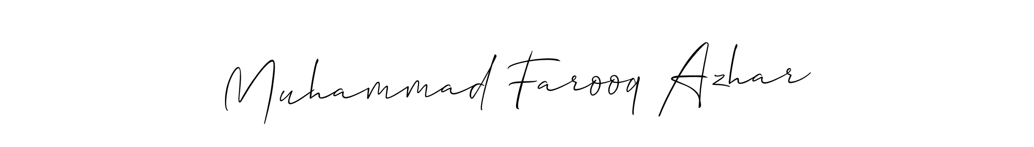 How to Draw Muhammad Farooq Azhar signature style? Allison_Script is a latest design signature styles for name Muhammad Farooq Azhar. Muhammad Farooq Azhar signature style 2 images and pictures png