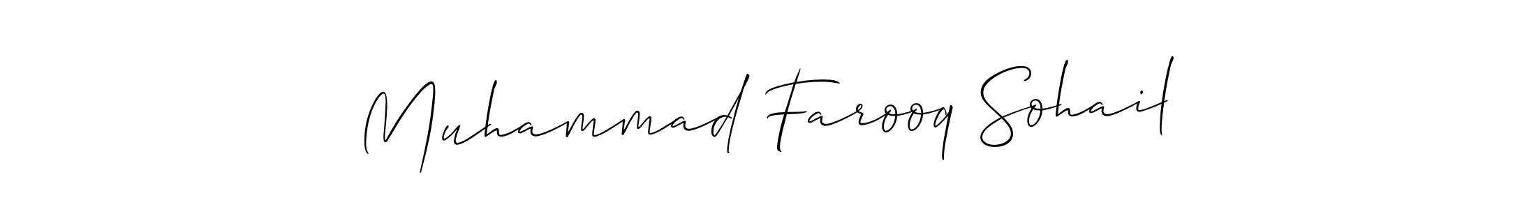 Also we have Muhammad Farooq Sohail name is the best signature style. Create professional handwritten signature collection using Allison_Script autograph style. Muhammad Farooq Sohail signature style 2 images and pictures png