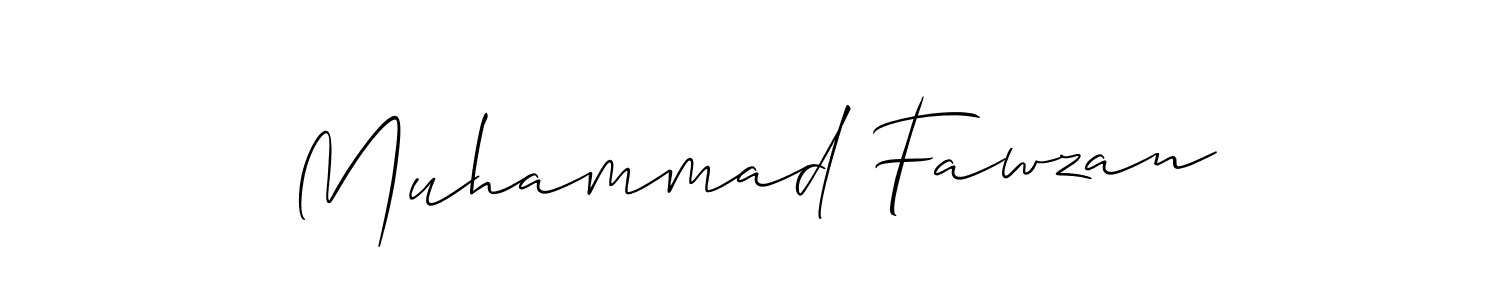 Design your own signature with our free online signature maker. With this signature software, you can create a handwritten (Allison_Script) signature for name Muhammad Fawzan. Muhammad Fawzan signature style 2 images and pictures png
