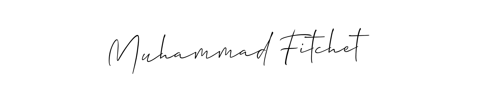 Make a beautiful signature design for name Muhammad Fitchet. With this signature (Allison_Script) style, you can create a handwritten signature for free. Muhammad Fitchet signature style 2 images and pictures png