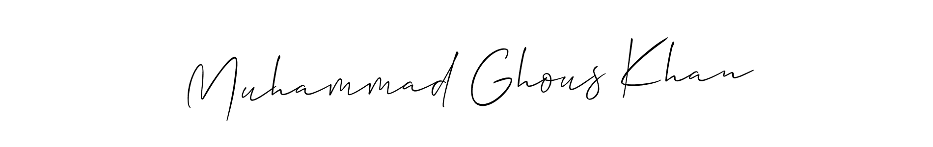 Design your own signature with our free online signature maker. With this signature software, you can create a handwritten (Allison_Script) signature for name Muhammad Ghous Khan. Muhammad Ghous Khan signature style 2 images and pictures png