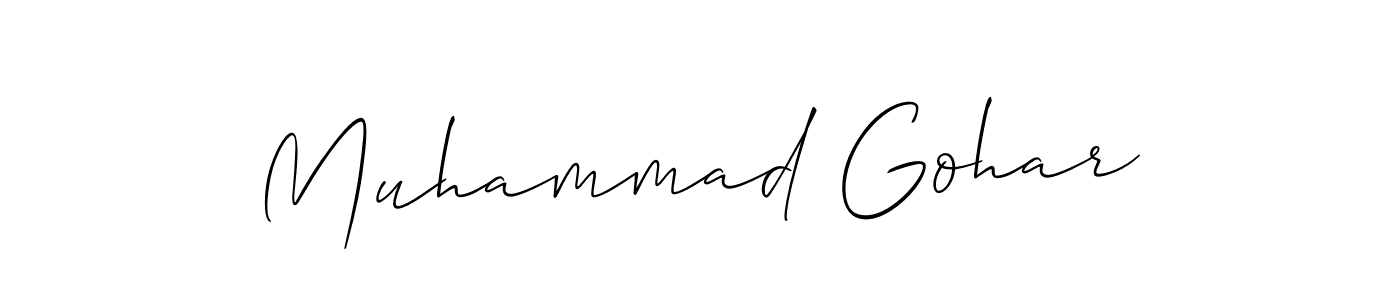 How to make Muhammad Gohar signature? Allison_Script is a professional autograph style. Create handwritten signature for Muhammad Gohar name. Muhammad Gohar signature style 2 images and pictures png