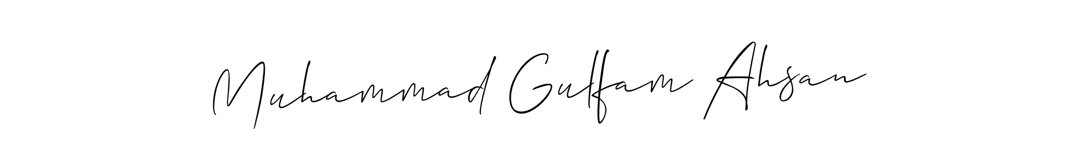 How to Draw Muhammad Gulfam Ahsan signature style? Allison_Script is a latest design signature styles for name Muhammad Gulfam Ahsan. Muhammad Gulfam Ahsan signature style 2 images and pictures png