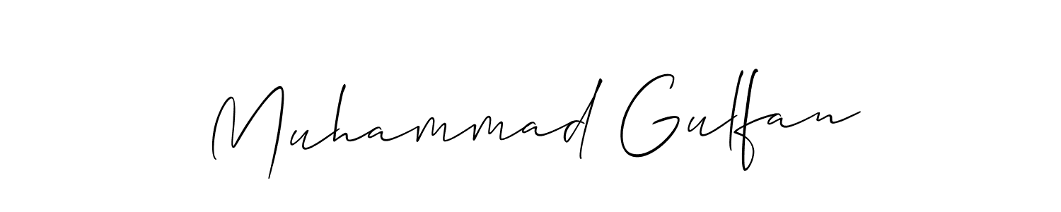 Create a beautiful signature design for name Muhammad Gulfan. With this signature (Allison_Script) fonts, you can make a handwritten signature for free. Muhammad Gulfan signature style 2 images and pictures png