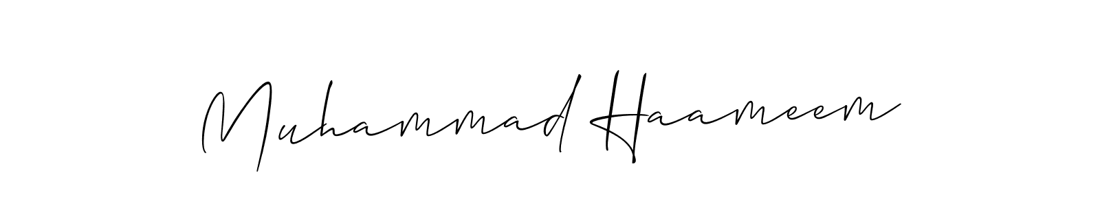 Similarly Allison_Script is the best handwritten signature design. Signature creator online .You can use it as an online autograph creator for name Muhammad Haameem. Muhammad Haameem signature style 2 images and pictures png