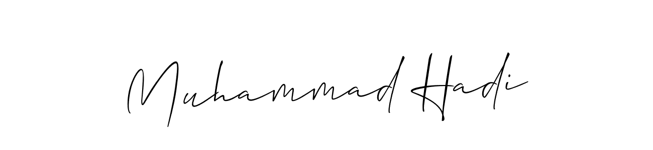 Muhammad Hadi stylish signature style. Best Handwritten Sign (Allison_Script) for my name. Handwritten Signature Collection Ideas for my name Muhammad Hadi. Muhammad Hadi signature style 2 images and pictures png