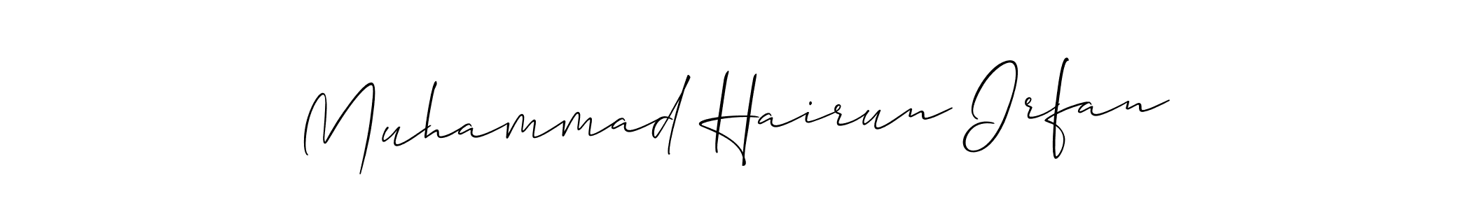 if you are searching for the best signature style for your name Muhammad Hairun Irfan. so please give up your signature search. here we have designed multiple signature styles  using Allison_Script. Muhammad Hairun Irfan signature style 2 images and pictures png