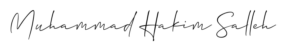 Create your official email sign-off with Muhammad Hakim Salleh name in Allison_Script style. Crisp, clean, and perfectly legible across all screens. Muhammad Hakim Salleh signature style 2 images and pictures png