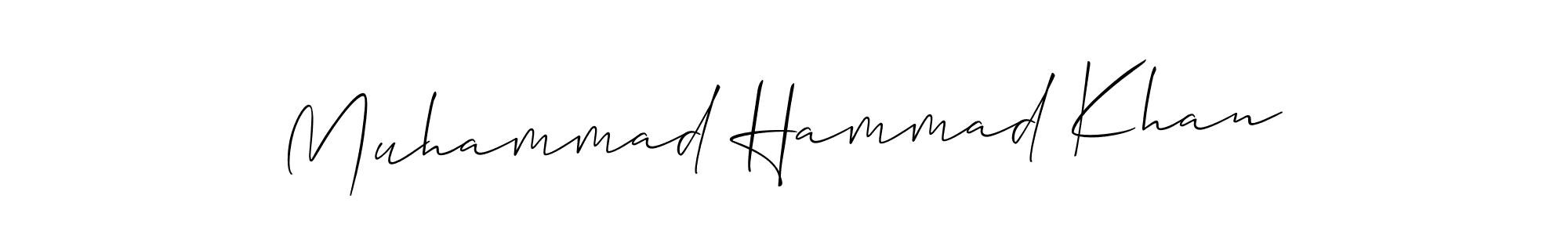 How to make Muhammad Hammad Khan signature? Allison_Script is a professional autograph style. Create handwritten signature for Muhammad Hammad Khan name. Muhammad Hammad Khan signature style 2 images and pictures png