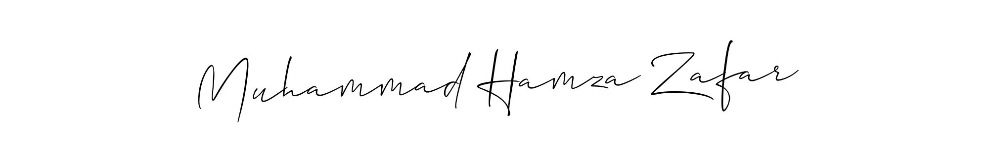 Make a short Muhammad Hamza Zafar signature style. Manage your documents anywhere anytime using Allison_Script. Create and add eSignatures, submit forms, share and send files easily. Muhammad Hamza Zafar signature style 2 images and pictures png