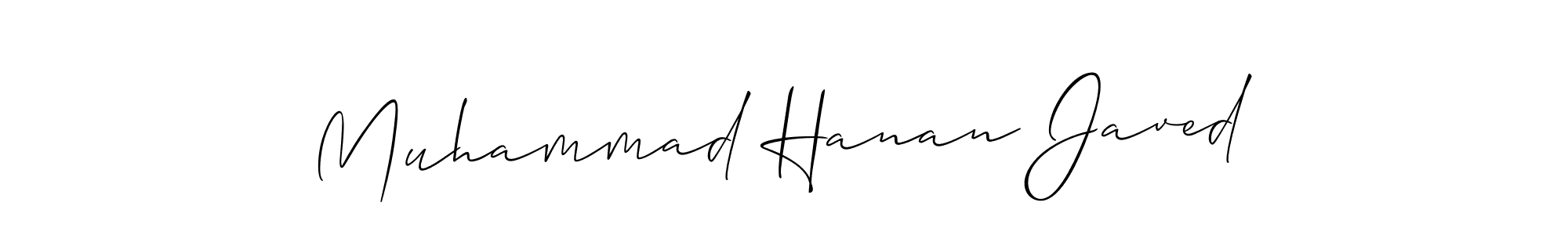 How to make Muhammad Hanan Javed signature? Allison_Script is a professional autograph style. Create handwritten signature for Muhammad Hanan Javed name. Muhammad Hanan Javed signature style 2 images and pictures png