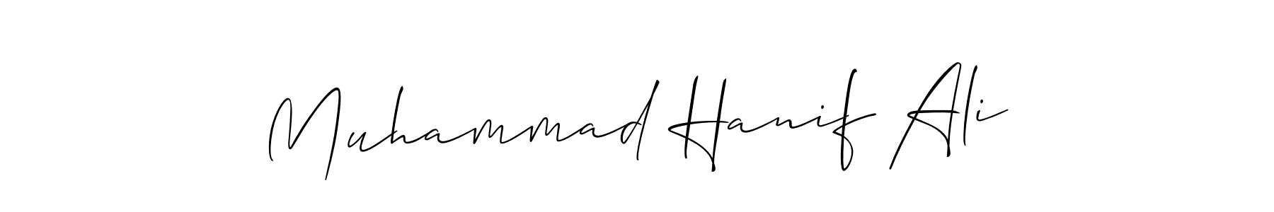 Similarly Allison_Script is the best handwritten signature design. Signature creator online .You can use it as an online autograph creator for name Muhammad Hanif Ali. Muhammad Hanif Ali signature style 2 images and pictures png