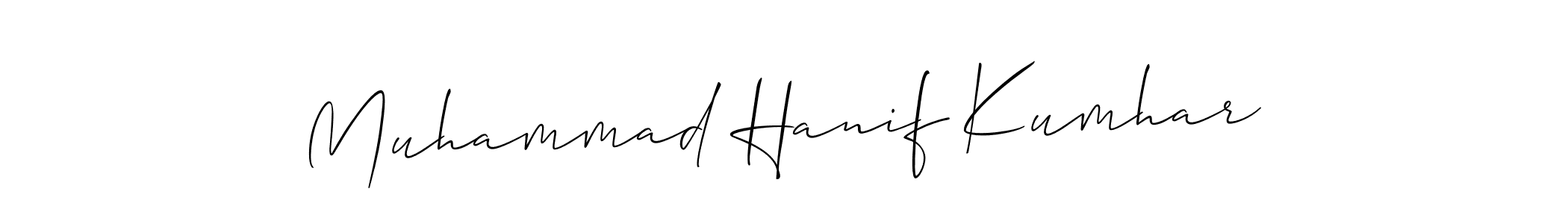 Similarly Allison_Script is the best handwritten signature design. Signature creator online .You can use it as an online autograph creator for name Muhammad Hanif Kumhar. Muhammad Hanif Kumhar signature style 2 images and pictures png