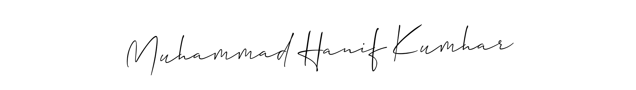 How to make Muhammad Hanif Kumhar signature? Allison_Script is a professional autograph style. Create handwritten signature for Muhammad Hanif Kumhar name. Muhammad Hanif Kumhar signature style 2 images and pictures png