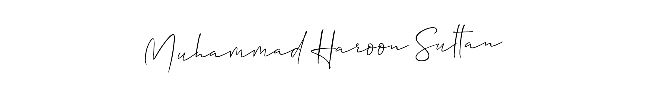 You should practise on your own different ways (Allison_Script) to write your name (Muhammad Haroon Sultan) in signature. don't let someone else do it for you. Muhammad Haroon Sultan signature style 2 images and pictures png