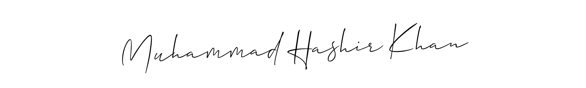 Use a signature maker to create a handwritten signature online. With this signature software, you can design (Allison_Script) your own signature for name Muhammad Hashir Khan. Muhammad Hashir Khan signature style 2 images and pictures png